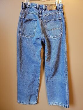 VTG Rocawear Jeans Mens Blue Rap Straight Baggy Wide Skater Street Y2K | 32x32